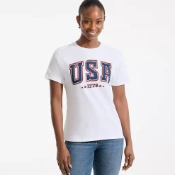 Women's Short Sleeve Crew Neck Graphic T-Shirt