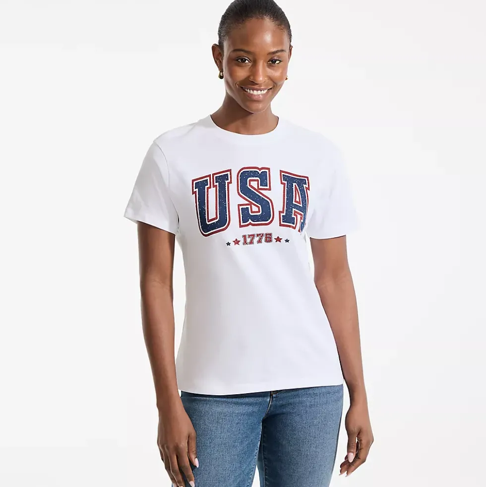 Women's Short Sleeve Crew Neck Graphic T-Shirt
