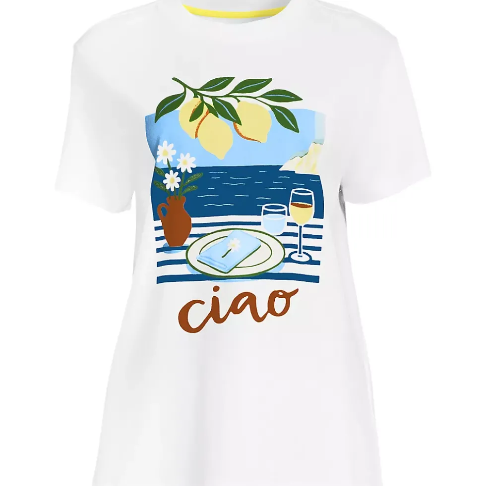 Women's Short Sleeve Crew Neck Graphic T-Shirt