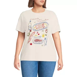 Women's Short Sleeve Crew Neck Graphic T-Shirt