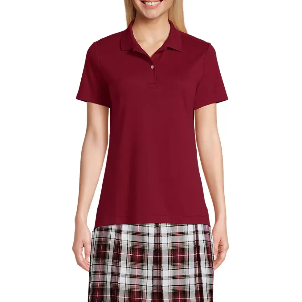 Women's Short Sleeve Feminine Fit Interlock Polo Shirt