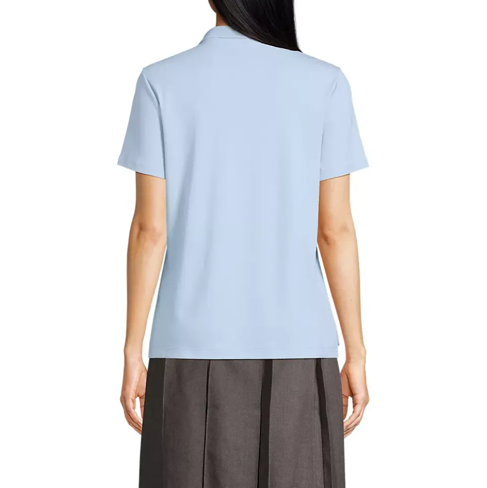 Women's Short Sleeve Feminine Fit Interlock Polo Shirt