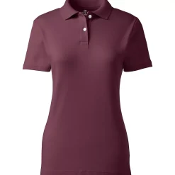 Women's Short Sleeve Feminine Fit Interlock Polo Shirt
