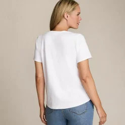 Women's Short Sleeve Lightweight Jersey Gathered Shoulder T-Shirt