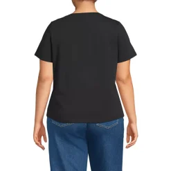 Women's Short Sleeve Lightweight Jersey Gathered Shoulder T-Shirt