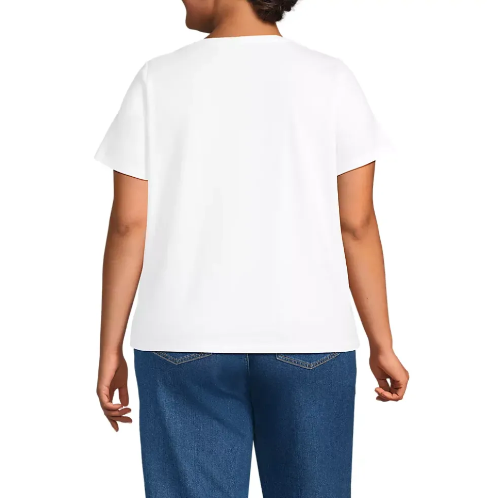 Women's Short Sleeve Lightweight Jersey Gathered Shoulder T-Shirt