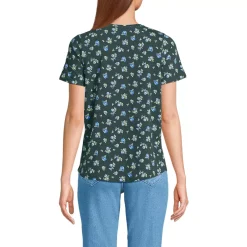 Women's Short Sleeve Lightweight Jersey Gathered Shoulder T-Shirt