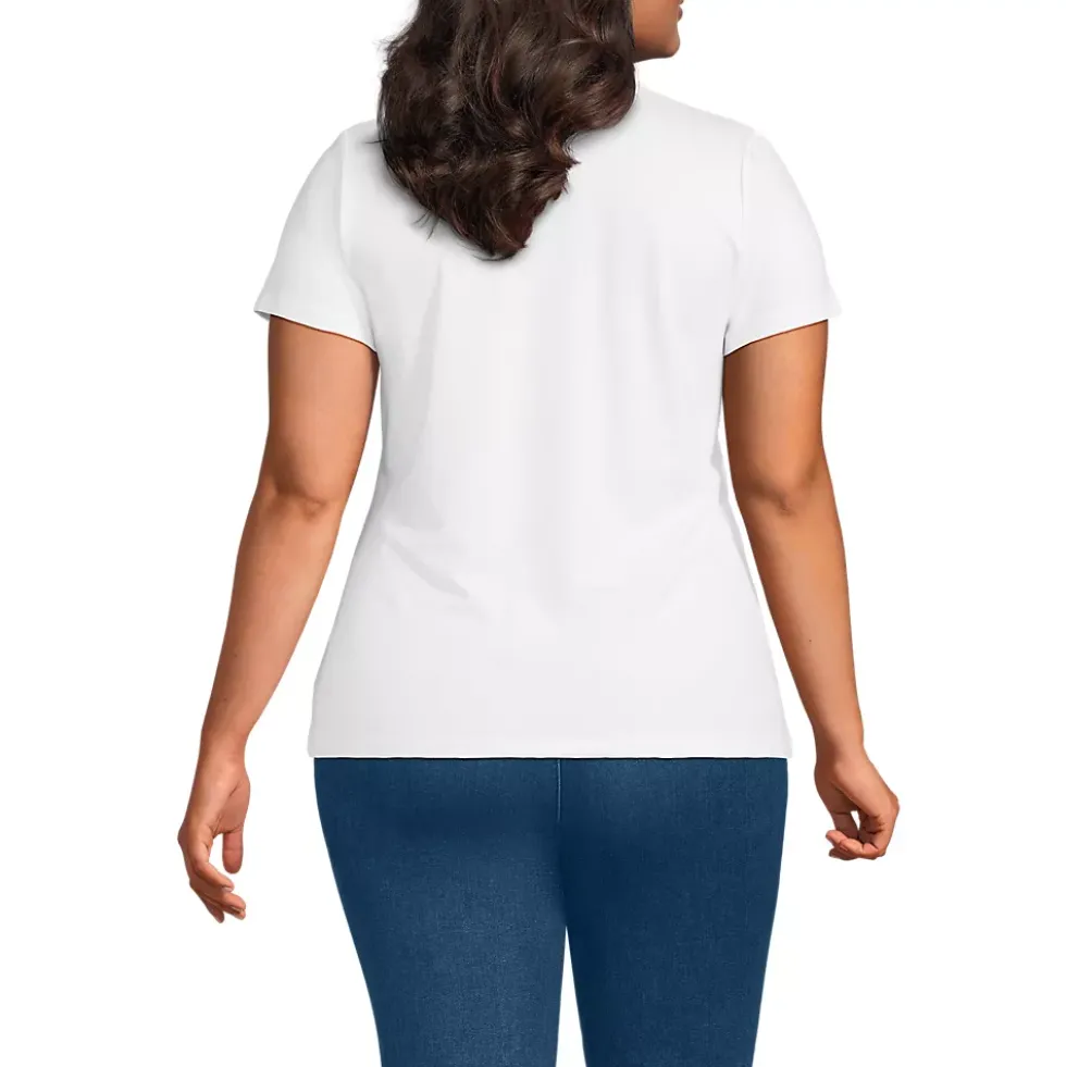 Women's Short Sleeve Lightweight Jersey Pintuck Open Collar Polo