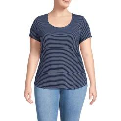Women's Short Sleeve Lightweight Jersey Scoop Neck T-shirt