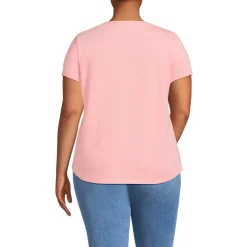 Women's Short Sleeve Lightweight Jersey Scoop Neck T-shirt