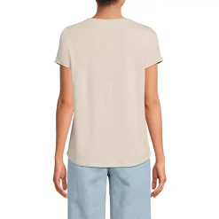 Women's Short Sleeve Lightweight Jersey Scoop Neck T-shirt