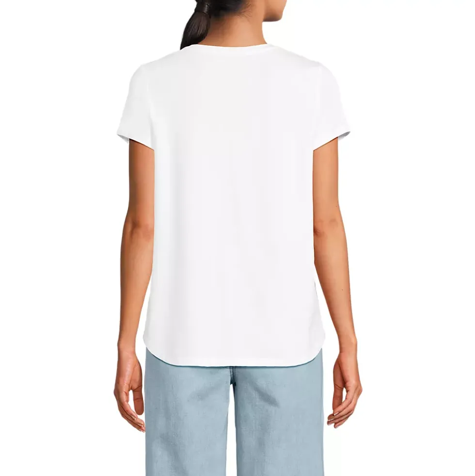 Women's Short Sleeve Lightweight Jersey Scoop Neck T-shirt