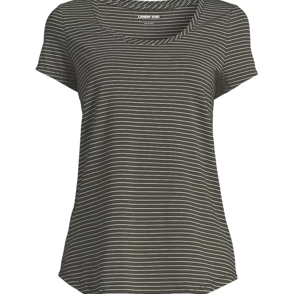 Women's Short Sleeve Lightweight Jersey Scoop Neck T-shirt