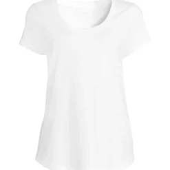 Women's Short Sleeve Lightweight Jersey Scoop Neck T-shirt