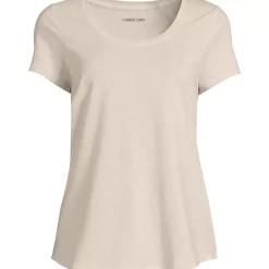 Women's Short Sleeve Lightweight Jersey Scoop Neck T-shirt