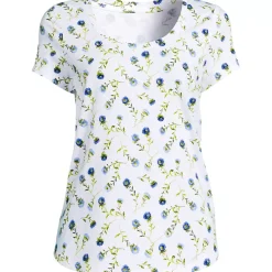 Women's Short Sleeve Lightweight Jersey Scoop Neck T-shirt