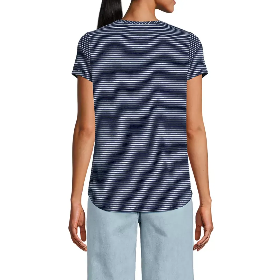 Women's Short Sleeve Lightweight Jersey Scoop Neck T-shirt
