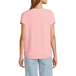 Women's Short Sleeve Lightweight Jersey Scoop Neck T-shirt