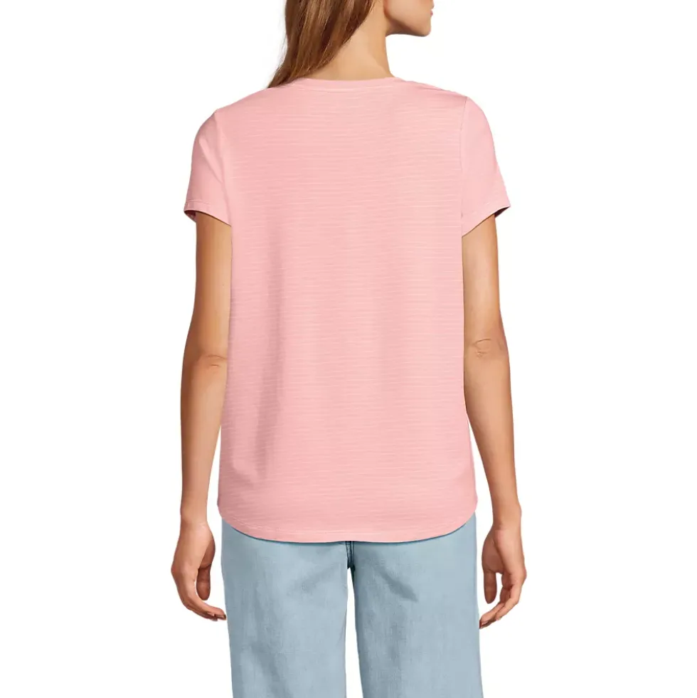 Women's Short Sleeve Lightweight Jersey Scoop Neck T-shirt