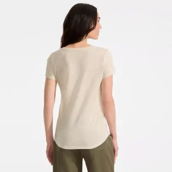 Women's Short Sleeve Lightweight Jersey Scoop Neck T-shirt