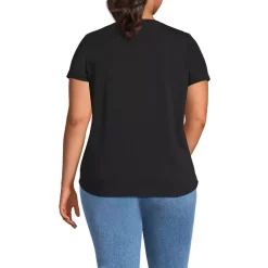 Women's Short Sleeve Lightweight Jersey Scoop Neck T-shirt