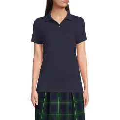 Women's Short Sleeve Mesh Polo Shirt