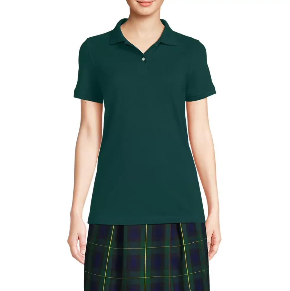 Women's Short Sleeve Mesh Polo Shirt