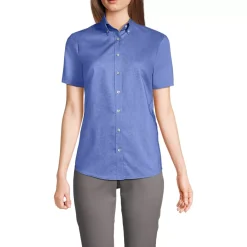 Women's Short Sleeve Oxford Dress Shirt