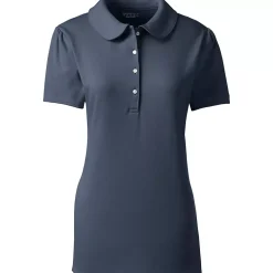 Women's Short Sleeve Peter Pan Collar Polo Shirt