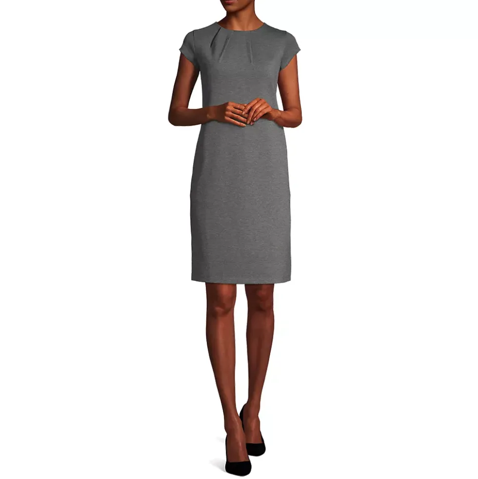 Women's Short Sleeve Ponte Dress
