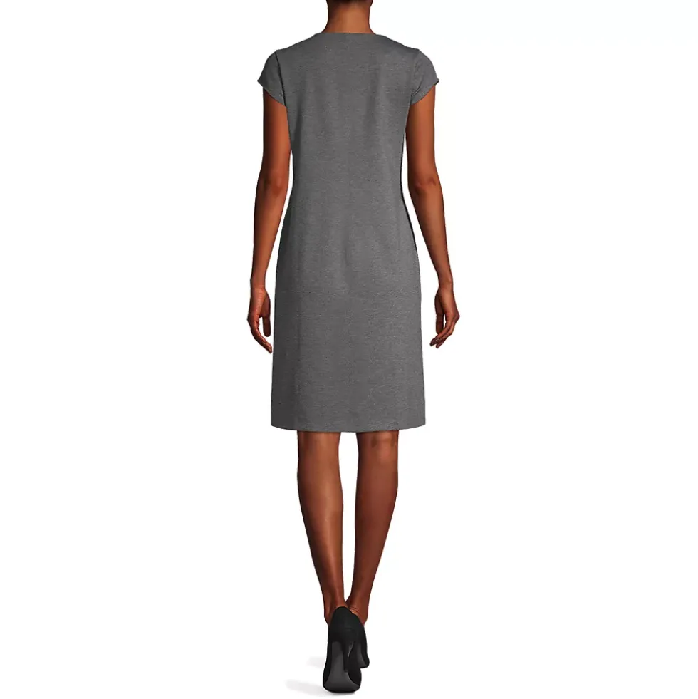 Women's Short Sleeve Ponte Dress