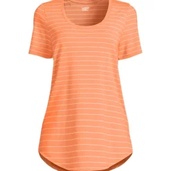 Women's Short Sleeve Power Performance Scoop Neck Curved Hem Tunic Tee