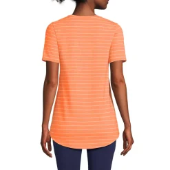 Women's Short Sleeve Power Performance Scoop Neck Curved Hem Tunic Tee