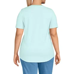 Women's Short Sleeve Power Performance Scoop Neck Curved Hem Tunic Tee