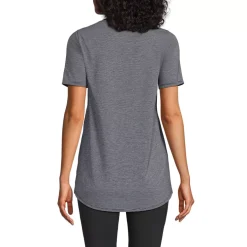 Women's Short Sleeve Power Performance Scoop Neck Curved Hem Tunic Tee