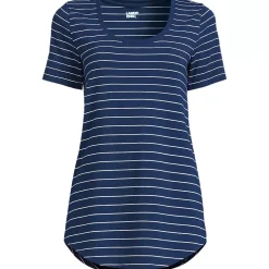 Women's Short Sleeve Power Performance Scoop Neck Curved Hem Tunic Tee
