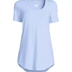 Women's Short Sleeve Power Performance Scoop Neck Curved Hem Tunic Tee