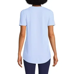Women's Short Sleeve Power Performance Scoop Neck Curved Hem Tunic Tee
