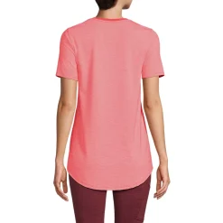 Women's Short Sleeve Power Performance Scoop Neck Curved Hem Tunic Tee