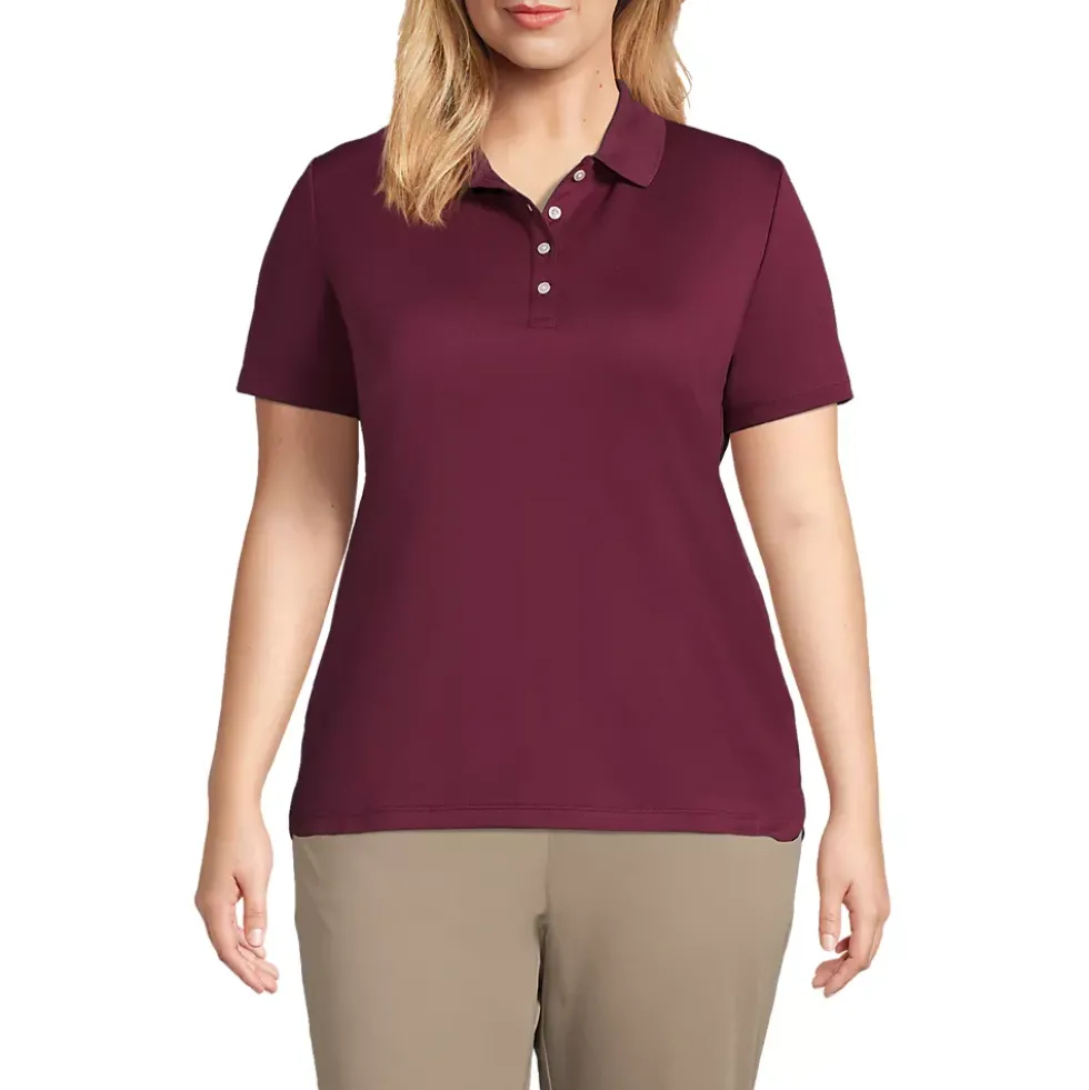 Women's Short Sleeve Solid Active Polo
