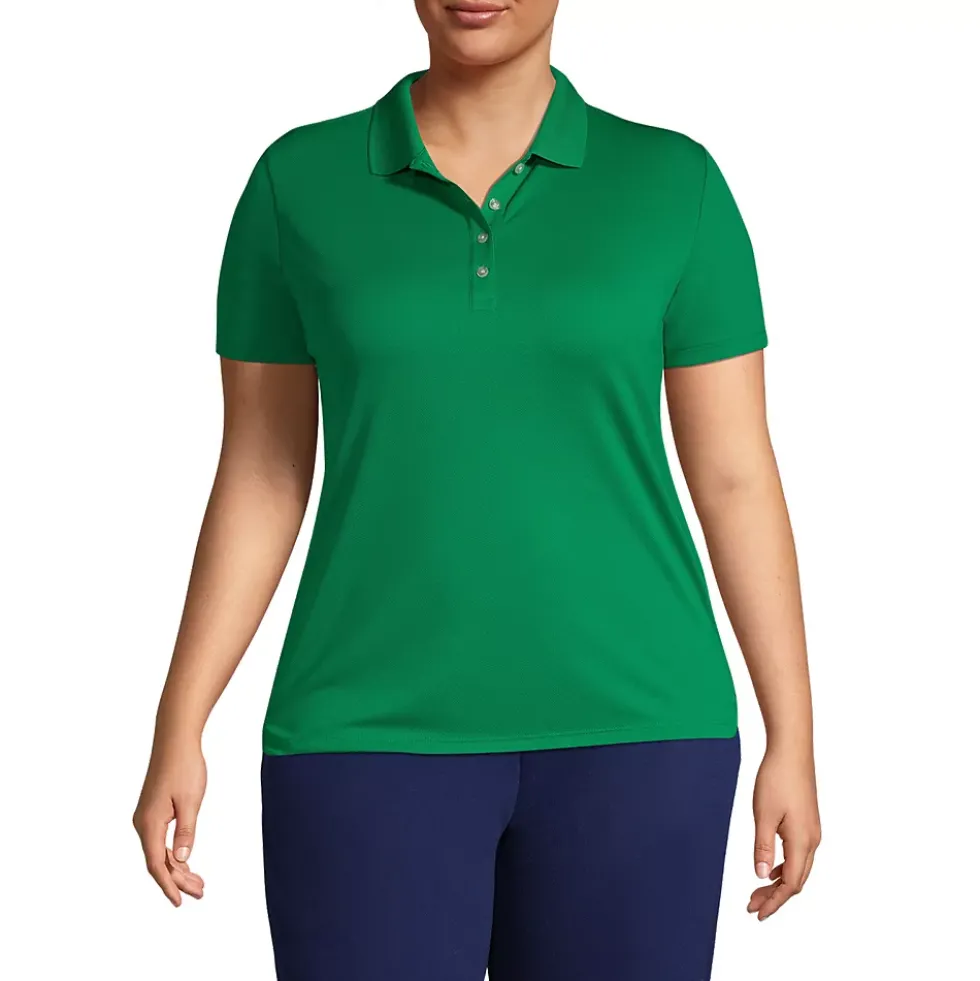 Women's Short Sleeve Solid Active Polo