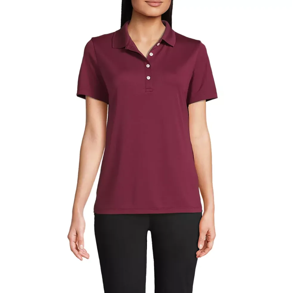 Women's Short Sleeve Solid Active Polo