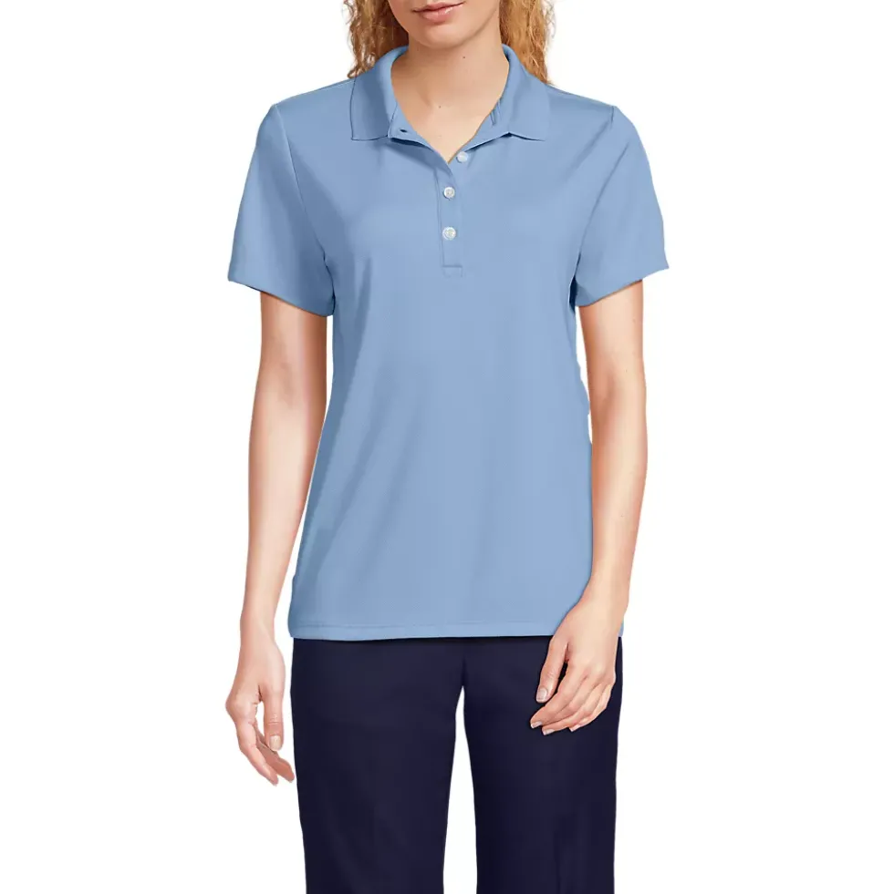 Women's Short Sleeve Solid Active Polo