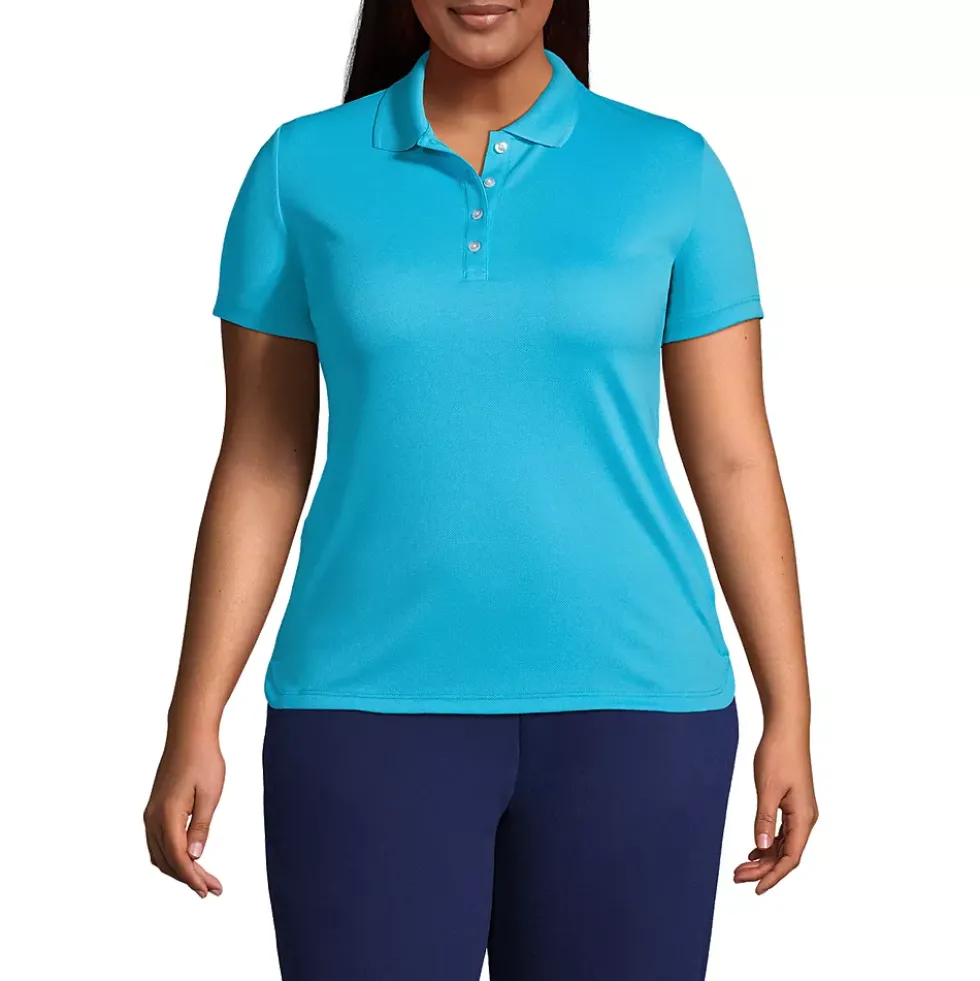 Women's Short Sleeve Solid Active Polo