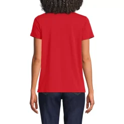Women's Short Sleeve Supima Cotton Ruffle Bow T-Shirt