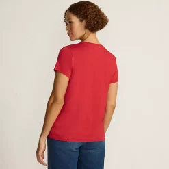 Women's Short Sleeve Supima Cotton Ruffle Bow T-Shirt
