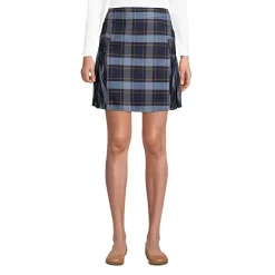 Women's Side Pleat Plaid Skort Above the Knee