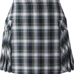 Women's Side Pleat Plaid Skort Above the Knee