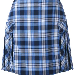 Women's Side Pleat Plaid Skort Above the Knee