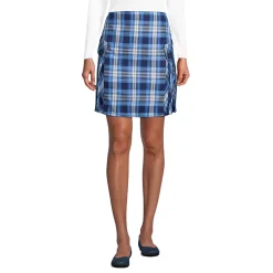 Women's Side Pleat Plaid Skort Above the Knee